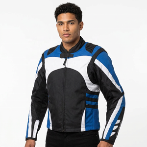 Veste de moto pour homme à manches longues, colorée, respirante, en polyester/coton, équipement de protection hivernal - Product Image 1