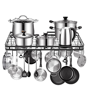 Eco-Friendly Multi-Purpose Standing Type Single Tier Metal <b>Storage</b> <b>Rack</b> with Detachable Design for Kitchen Cookware and Pot <b>Rack</b> - Product Image 1