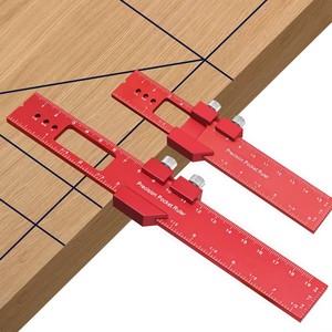 3Pcs 16/20/30 pouces Règle de poche de précision Règle à glissière en métal Règle à tracer en pouce et métrique de type T Règle carrée en T Track - Product Image 4
