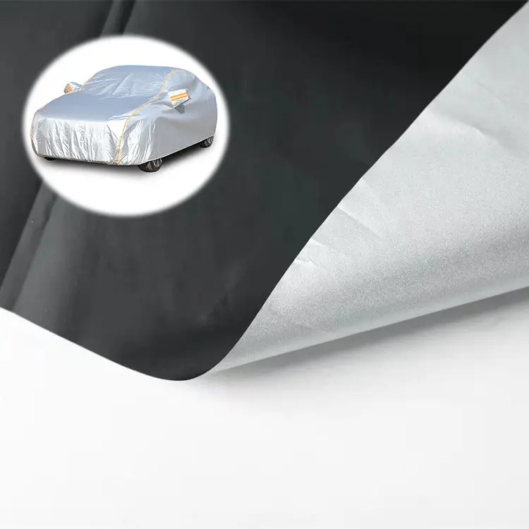 210d impermeabile oxford poliestere taffetà rivestito argento copertura auto tessuto rivestito argento poliestere emf schermatura tessuto argento