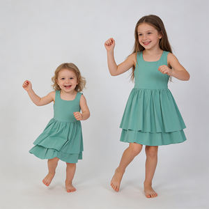 فستان يوجا للفتيات بتصميم حلو على شكل حلوى مع طباعة مخصصة وحمالات كتف قابلة للتعديل وطبقتين - Product Image 3