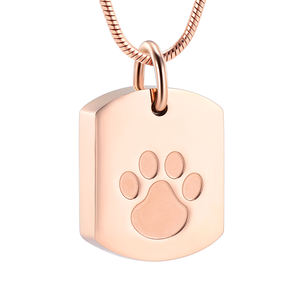 IJD8003 EDC Pet cremazione gioielli per cane/gatto porta ceneri ciondolo cremazione in acciaio inox urna funeraria ciondolo cofanetto - Product Image 3