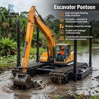 Châssis amphibie robuste pour excavatrice, avec patins, pour zones humides, de fabricant OEM