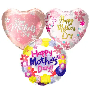 2024 Mothers Day New Design Laster Holographic Items Foil Balloons For Helium Happy Mothers Day Mom Decoration In Stock