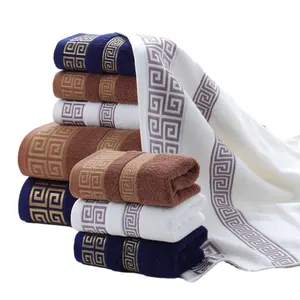 70*140cm Towels Luxury Cotton Bath Skin-Friendly Luxury Embroidery Towel White Hotel Spa Bath Towel