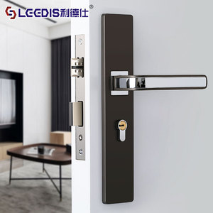 Lideshi Lever Lock Zinc Alloy Keyless Silent Interior Door Lock For Wooden Doors Modern Minimalist Design - Product Image 2