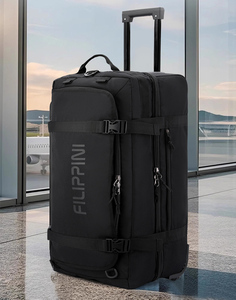 Unisex New Multifunctional 2-<b>Wheel</b> Durable Travel Trolley Luggage Bag <b>Backpack</b> Rucksack Compressible Shoulder Straps - Product Image 6