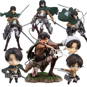 Figuras de Acción de <span class=keywords><strong>Shingeki</strong></span> <span class=keywords><strong>No</strong></span> <span class=keywords><strong>Kyojin</strong></span> Rivaille Ackerman, Muñeco de Juguete de PVC, Manga Japonesa, Anime, 10-23cm - Product Image 1