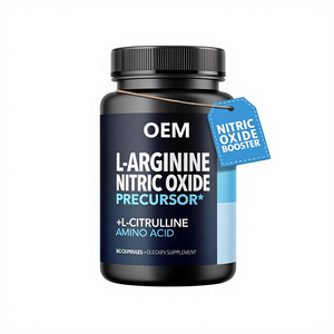 Suplemen Diet Nitric Oxide Arginine & <span class=keywords><strong>L</strong></span>-Citrulline dengan Vitamin dari AS, 60 Kapsul Keras, Amazon Custom OEM - Product Image 1