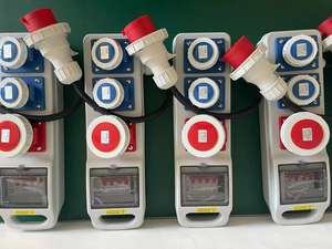 IP67 hộp phân phối 110V 2P + E Bảng điều khiển ổ cắm màu vàng 3pin 16A 32A - Product Image 4