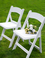 Chaise Pliante Empilable en Résine Noire Moderne Rembourrée Chaise pour Événement de Mariage avec Confortable Bjflamingo Wimbledon Chaises de Jardin