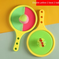 FDFIT Balle à ventouse en plastique pour enfants, raquette élastique avec cible collante, jouet interactif parent-enfant, entraînement d'intégration sensorielle