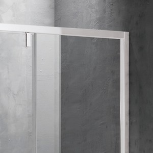 Kamalu KSA5000B moderno 80x120 bianco senza cornice porte doccia 8mm vetro temprato per camera da letto telaio in acciaio inox - Product Image 3