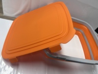 Bac de préparation pliable 8L 16L 30L avec couvercle verrouillable, évier de camping pliable avec passoire, planche à découper, panier de rangement de cuisine