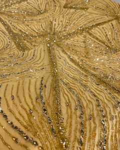 ผ้าลูกไม้ปักลายดีไซน์เนอร์ประดับคริสตัลลายดอกไม้ วัสดุพรีเมียมสำหรับชุดเดรส แฟชั่นงานกลางคืน และงานสิ่งทอ - Product Image 3