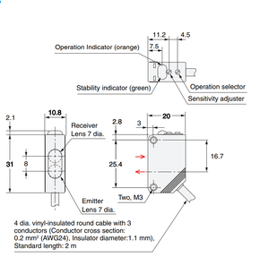 Commutateur photoélectrique infrarouge E3Z-D62 capteur photoélectrique à réflexion diffuse Distance NPN 1MSensing - Product Image 3