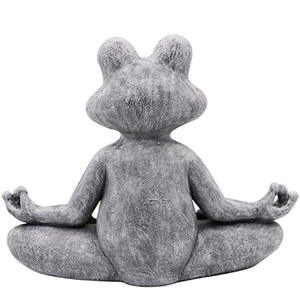 Vente directe d'usine bon marché vente en gros artisanat en résine personnalisé Yoga grenouille <span class=keywords><strong>jardin</strong></span> Figurine décoration Articles d'ameublement extérieur - Product Image 2