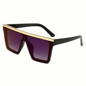 Gafas de Sol con Logotipo Personalizado, Lentes de Espejo, Diseño Vintage con Estampado de Leopardo, Montura Cuadrada Grande para Mujer y Hombre - Product Image 1