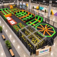 Équipement de parc de trampolines intérieur Vabibo Factory TP168, basketball, dodgeball, obstacles ninja, mousse haute densité pour enfants, capacité 100-500 kg