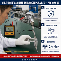 Termokopel & RTD Berlapis Multi Titik Huadong, Sensor Suhu Dalam Industri Pupuk IEC Ex Proof