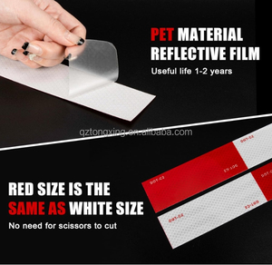 Khả năng hiển thị cao an toàn màu đỏ và trắng DOT-C2 khả năng hiển thị cao băng phản chiếu cho xe tải và an toàn đường Bộ cảnh báo không thấm nước Sticker - Product Image 2