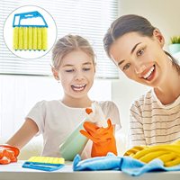 Stores en plastique écologiques amovibles et lavables avec brosse en nylon pour le nettoyage des prises d'air conditionné et la suppression de la poussière