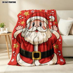 Manta de Franela con Pompones, Manta para Siesta, Súper Suave, Lavable a Máquina, para el Invierno, con Estampado Personalizado, OEM, ODM - Product Image 3