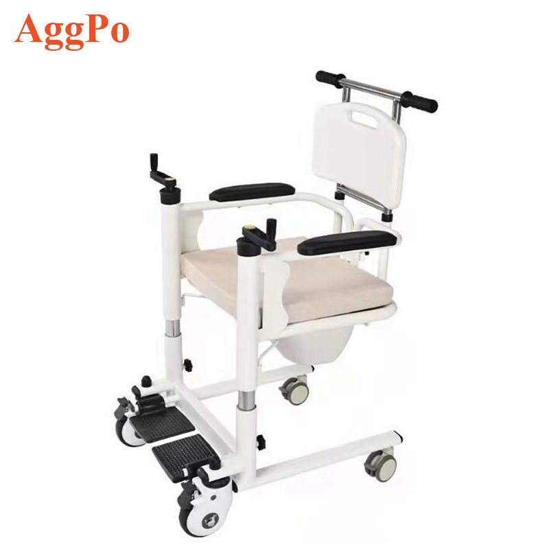 Лидер продаж, многоцелевой стул для пациента с подъемником и переносным креслом, комод с унитазом для пожилых людей, с регулируемой высотой и колесами