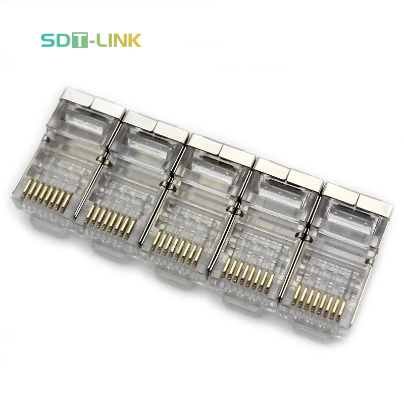 Cat6 Rj45 Outdoor Shielded Male Connector Wiring Connecteurs Rj45 Cat6 STP SFTP F/UTP Metal Cable Rj45 Connector Cat 6 Connector