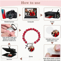 Personnalisation rapide Bijoux à la mode Croix Catholique Chapelet Bracelets Sublimation Chapelet Bracelets