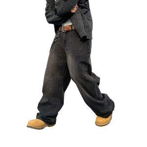 Grand <span class=keywords><strong>jean</strong></span> hip-hop ample et brut personnalisé pour hommes pantalon en denim à jambes larges Y2k jeans baggy oversize pour hommes baggies pour homme - Product Image 1