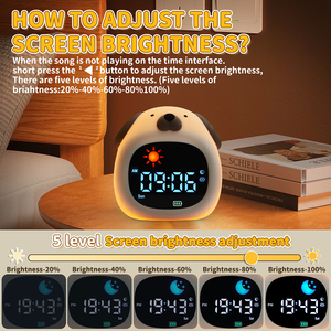 Hiện đại LED kỹ thuật số Đồng hồ báo thức Loud khối lượng bán buôn sáng điện tử Silicone chuông cho đầu giường nhựa đồng hồ bàn - Product Image 3