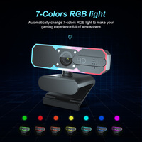 Kamera Web 1080p dengan mikrofon USB 2.0 60fps, kamera Video untuk Streaming langsung