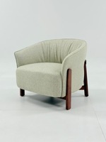 Fauteuil de salon moderne en bois massif et velours, design italien, pour hôtel, bistro, salon, bureau, chambre à coucher