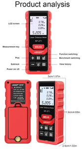 Telémetro de Mano NOYAFA NF-271, Medidor de Distancia Láser de Alta Precisión, Admite 99 Registros de Datos, Múltiples Herramientas de Medición - Product Image 3