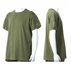 Camisetas tácticas verdes DFT09, polos de manga corta con múltiples bolsillos - Product Image 6
