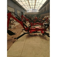 Mesin Pertanian Grosir Mini Backhoe Loader dengan Mesin Bensin & Pompa - Dapat Ditarik Traktor Kapasitas Bucket 3500LB