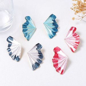 Alla moda rosa blu a forma di ventaglio foglie orecchini pendenti <span class=keywords><strong>gioielli</strong></span> per le donne - Product Image 2