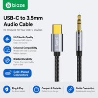 Brandneuer USB-C auf 3,5mm Audio-Adapter mit DAC-Chip, Stecker auf AUX TRS Konverter für Handy, Laptop, Autoradio