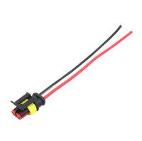 Kit Modifikasi Kabel Otomotif Seri 15 1P6P Soket Lampu Ambient Jaket PVC Tahan Air 0.1m Kabel Konduktor 1.5mm Male/Female