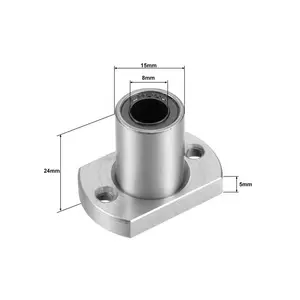 LMH8UU Bucha Linear 8mm LMH Tipo 8x15x24 Oval Flange Linear Motion Rolamento de esferas