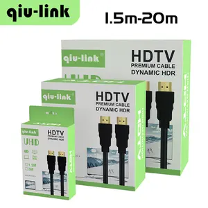 Fabrika iyi fiyat HDMI kablosu 1.5m 3m 10m 15m 20m HDMI kablosu 4K 18gbps altın kaplama Video HDMI kutu ambalaj