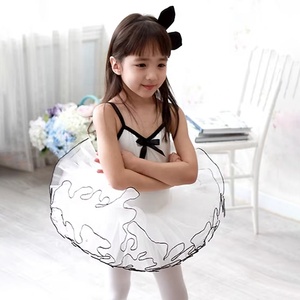 Ropa de una pieza de primera calidad, falda de gasa, tirantes de verano, ropa de práctica rosa para niñas, falda de ballet, ropa de baile para niños - Product Image 6