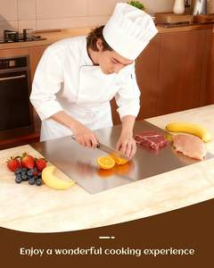 Planche à découper en acier inoxydable épaissie pour pétrir, fournitures de cuisine, taille personnalisable 1mm 1.5mm 2mm - Product Image 5