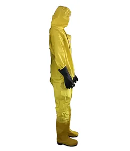 Hot Sale Butyl Rubber Material Chemical Protective Body Safety Hazmat Coveral Chemical Protective Suit