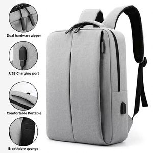 BSCI Factory Custom Logo Nylon Polyester <b>Student</b> School Bags Waterproof Men Business Rucksack Smart Laptop <b>Backpacks</b> with USB - Product Image 2