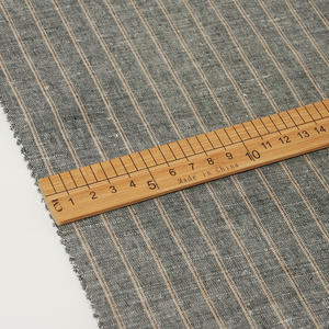 Hilo teñido 165gsm vestido camisa Material raya clásica <span class=keywords><strong>Inden</strong></span> 25% algodón 75% tela de lino - Product Image 4