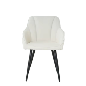 Chaise de salle à manger moderne en bois massif, design nordique, chaise de salle à manger contemporaine rembourrée en velours - Product Image 1