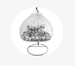 Chaise suspendue en rotin double de haute qualité, design moderne, logo personnalisé, <span class=keywords><strong>coussin</strong></span> imperméable, extérieur, hôtel, patio - Product Image 5