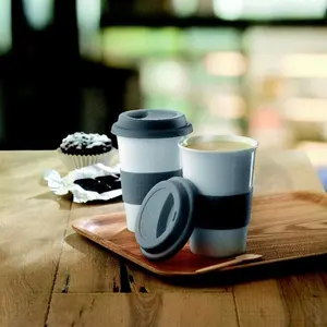 Tazza in ceramica Tribeca con silicone, merchandising personalizzato - Product Image 3